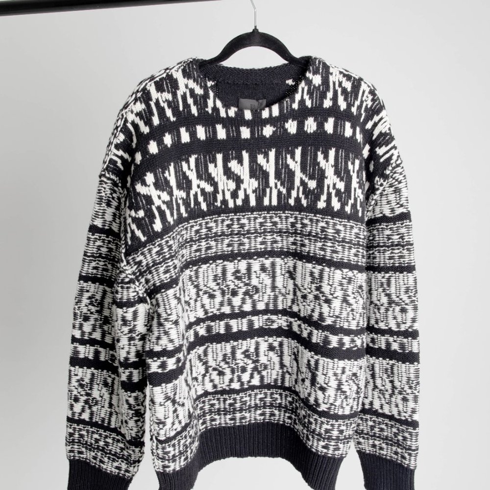 GIVENCHY Sweater in wool with patchwork effect